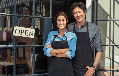 two small business owners