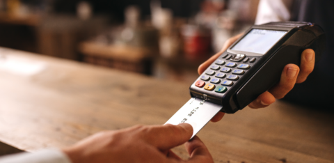 making a purchase with a credit card