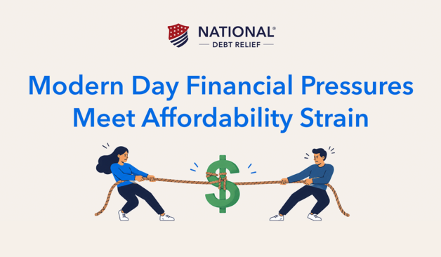National Debt Relief infographic top image highlighting financial pressures facing consumers